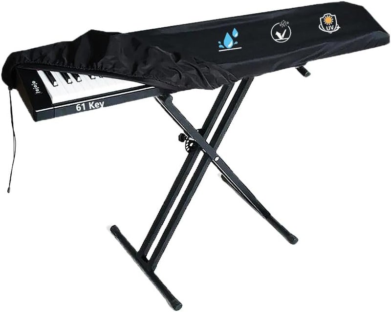 INTOMYTH 61 Keys Piano Keyboard Dust Cover, Water Proof, Digital Electronic Piano Keyboard Covers, Premium Surface Protect Your Music Piano Essential Accessories - Image 1